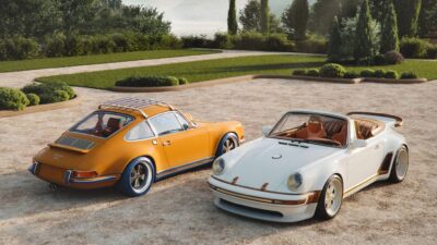 Louis Vuitton faz dois Porsche 911 com para-choque de madeira e prancha de surfe entalhada