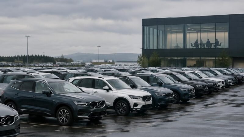 Volvo suspende novas contratações administrativas em meio à queda nas vendas e ao estoque elevado