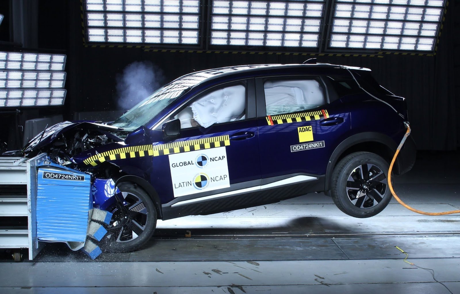 Novo Nissan Kicks conquista 5 estrelas no Latin NCAP com 86,29% em proteção de adultos