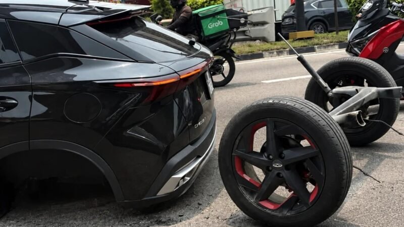 Chery Omoda 5 perde o eixo traseiro inteiro em plena rua na Malásia, e não é a primeira vez